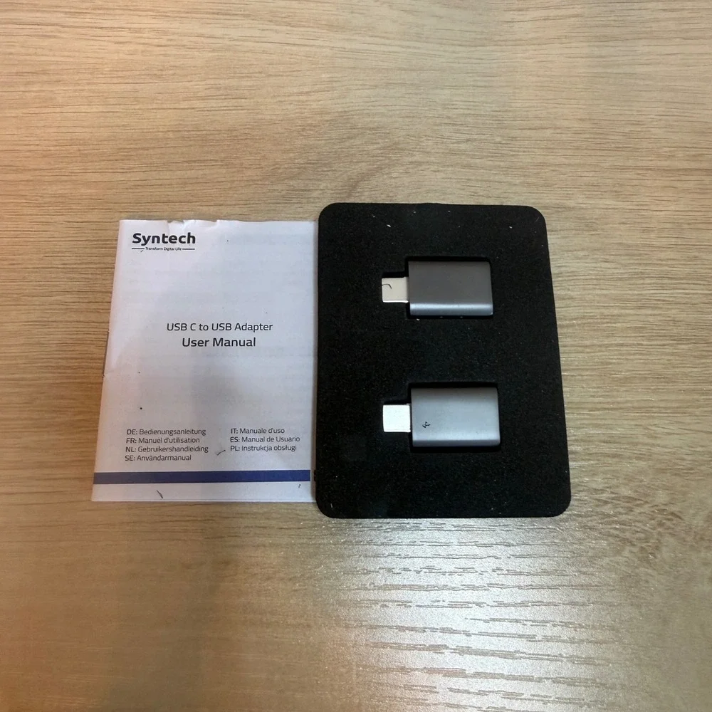 Syntech USB C to USB Adapter 2 Pack Space Grey USB 3.0 Female to Type C Mark3
